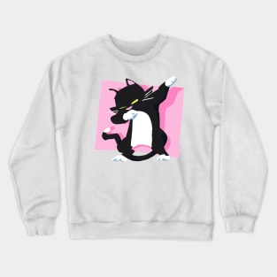 Funny Dabbing Dancing Cat Pet Crewneck Sweatshirt